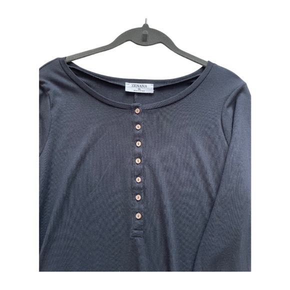 Zenana Long Sleeve Button Down Dress-NWOT-Size XL - Picture 3 of 4